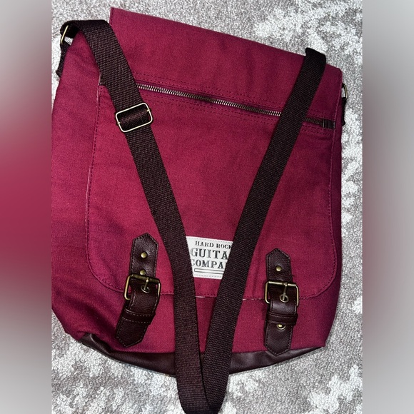 Hard Rock burgundy satchel/Messenger bag✨ - Picture 6 of 17